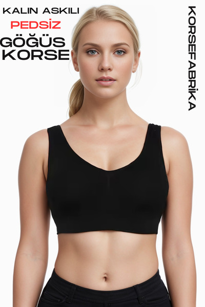 korsefabrika trend mood store حمالة صدر بوستير مع أشرطة سميكة - مشد للصدر