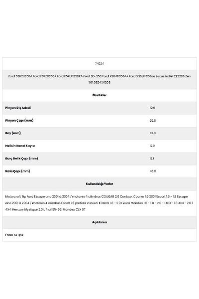 Form Metal 74224 دراجة نارية 12 قناة 10 أسنان 53r21135 بداية والعتاد