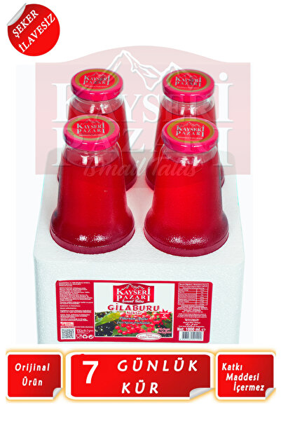 kayseri pazarı gilaburu Organik Gilaburu Suyu 4 Adet Cam Şişe