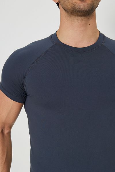 WUCHT Ανδρικό μπλουζάκι Smoked Sleeves Slim Fit Compression Gym Fitness Sports T-shirt