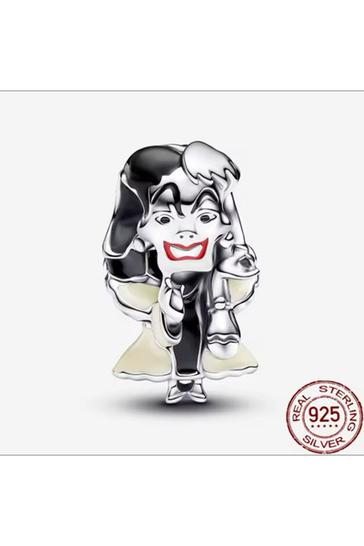 Lovecharm قلادة فضية على شكل شخصية كرويلا دي فيل من ديزني