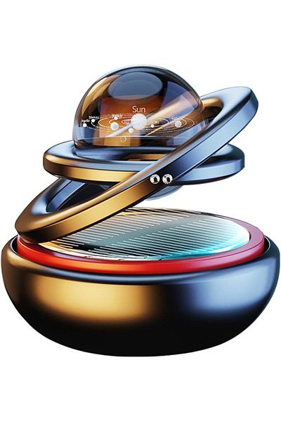 AWH Car Air Freshener Solar Energy Air Purifier, Auto-Rotation, Multicolor, Interior Decoration