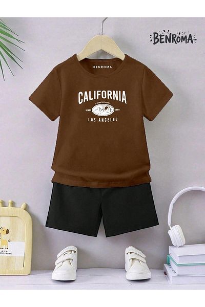 BENROMA Unisex Kids Shorts Set - Character Printed