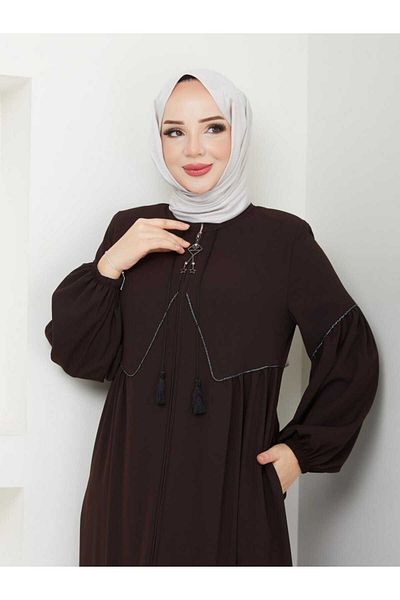 SG SARİALGİYİM Нов сезон SG Sarial Clothing - стилна лятна абая с набрани детайли и бродерия с камъни