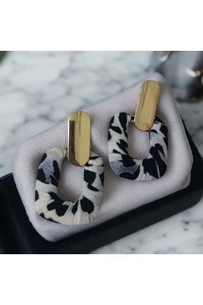 KANİNCHEN Women's Leopard Print Stylish Earrings Gift Earrings Sweetheart Earrings