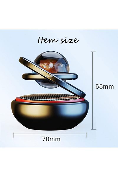 AWH Car Air Freshener, Solar Energy Air Purifier for Car Interior, Auto-Rotation, Red