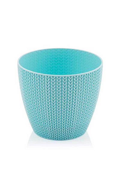 Homelux Ghiveci model brodat, 5 l, tratat UV, albastru, polipropilena