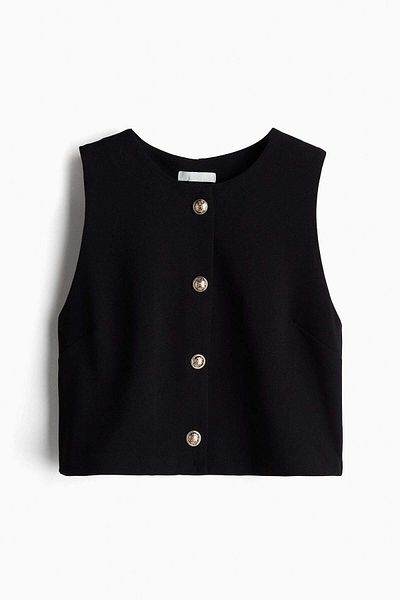 H&M Bouclé Jersey Waistcoat