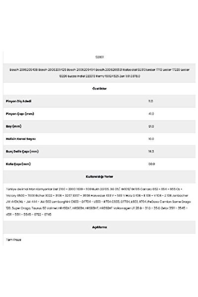Form Metal 52890 Same Tractor 10 Channel 11 Teeth20062092 Starter Gear