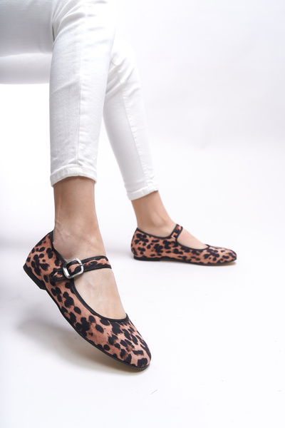 Riccon Gisnalore Leopard Patterned Women's Babet - 0012277