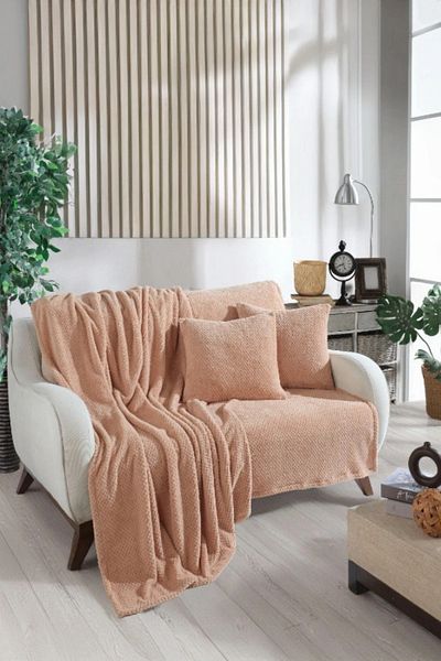 Trade Bazaar Bed Seat Cover & Blanket Soft Textured Cover