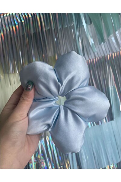 PratikDikisco Baby Blue Satin Large Size Daisy Bagel Buckle