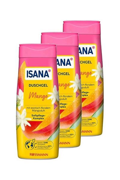 ISANA Mango Shower Gel Breeze - 300 ml (3 Pieces)