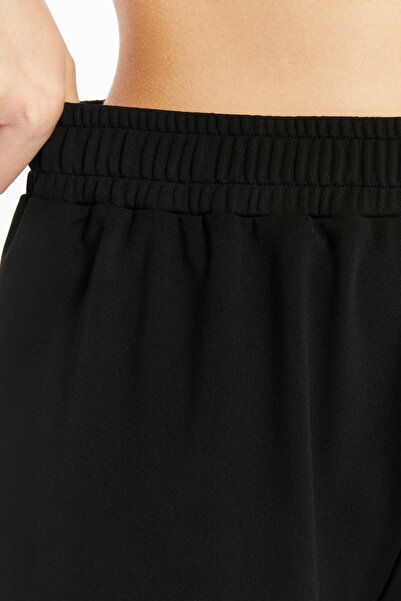 Grenj Fashion Black High Elastic Waist Wide Leg Diver Scuba Knitted Sweatpants