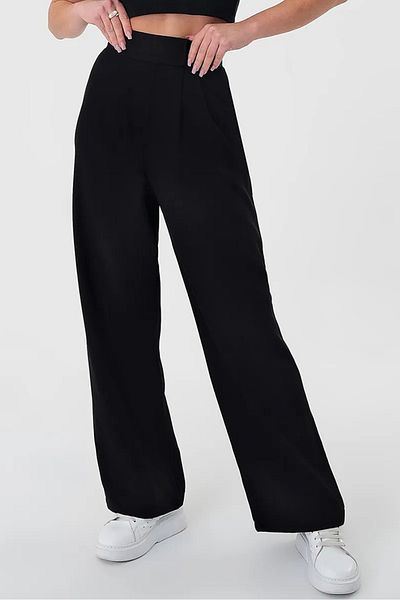 Bestenur Velcro Palazzo Trousers 1353 - Black