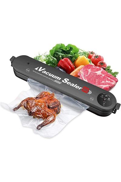 AWH Vacuum Sealer Machine, Compact Automatic Air Sealing System for Food Storage with 15 Bags