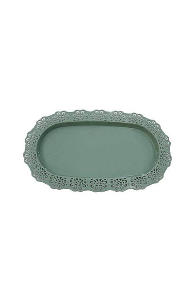 Homelux Lace planter tray, UV treated, green, polypropylene