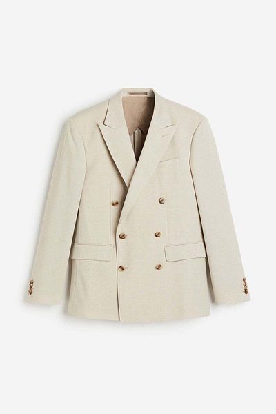 H&M سترة مزدوجة الصدر بقصّة عادية