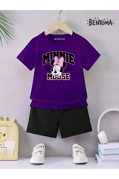 BENROMA Unisex Kids Shorts Set - Character Printed