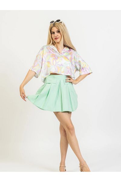 Quzu Pleat Detailed Skirt