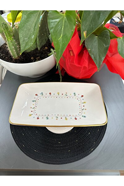 ACAR LİVALDİ SERAMİK AYAKLI SUNUM TABAĞI 28 CM