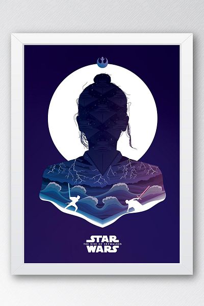 Saturn Pictură înrămată Star Wars - Pictură poster Space Wars Fim