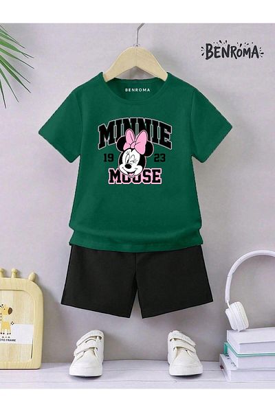 BENROMA Unisex Kids Shorts Set - Character Printed