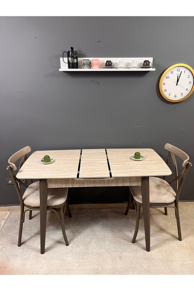 VOGUE TASARIM VE AKSESUAR 60/100 açılıp kapanan büyüyebilen küçük sıcak yemek masası şık mutfak masası