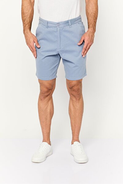French Connection Men 2 Pieces Solid Chino Shorts, Slate Blue