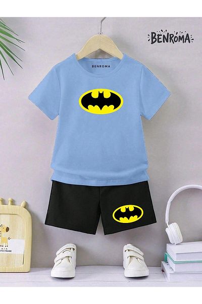 BENROMA Set pantaloni scurți unisex pentru copii - imprimat cu caractere
