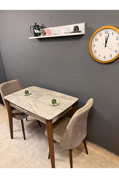 VOGUE TASARIM VE AKSESUAR 60/100 açılıp kapanan büyüyebilen küçük sıcak yemek masası şık mutfak masası