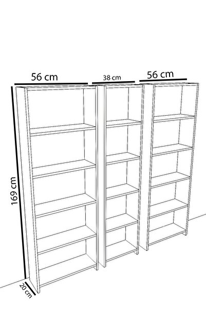 KZY GENİŞ KİTAPLIK MEŞE
