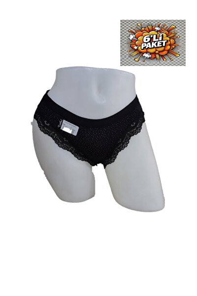 Pardon Kadın Bikini Kenarları Dantelli 6 Adet