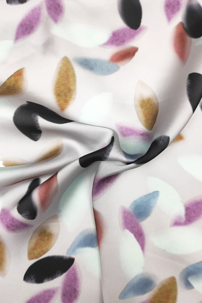 SARDO KUMAŞ Soyut Desenli Dijital Baskılı Şifon Saten Kumaş / En 1,50 cm - El...