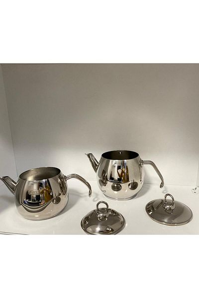 FMS Almond Teapot Medium Metal (18/10)
