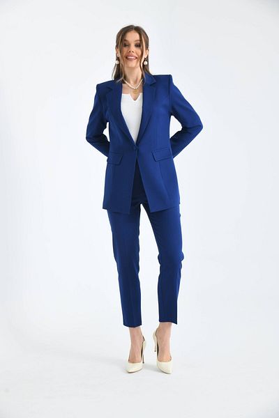 nodilife Buttoned Atlas Suit Navy Blue