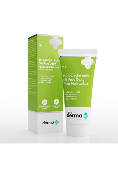 The Derma Co مرطب الوجه بزيت حمض الساليسيليك بنسبة 1% من THE DERMA CO، 50 جم
