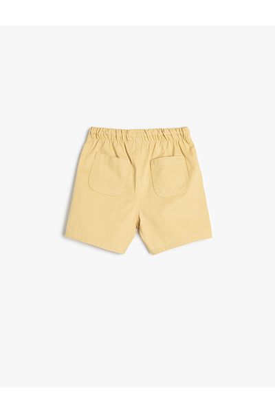 Koton Basic Shorts with Cotton Pocket Detail and Tie Waist