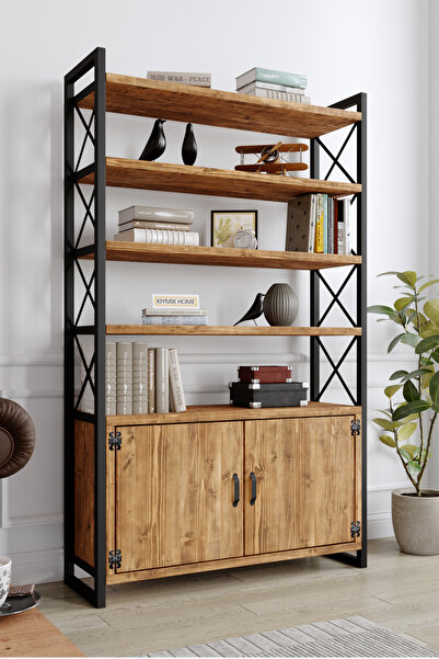 KIYMIK HOME 3007 Kitaplık Size Özel Üretim - Gerçek Ağaç - Köknar