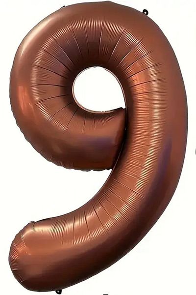 BeySüS Brown 9 Number Foil Balloon 100 cm