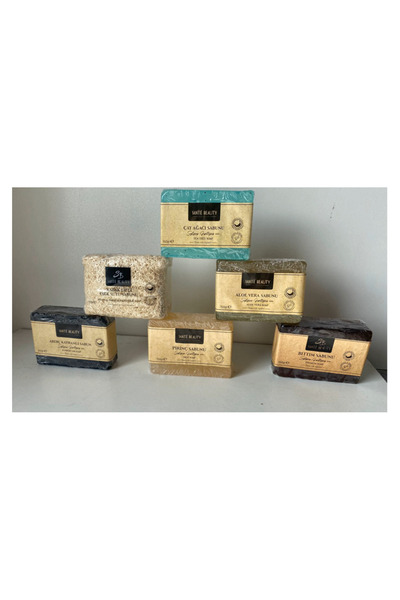 enes ticaret SANTÉ BEAUTY 6'lı Sabun Seti ÇAY AĞACI,ALOE VERA,ARDIÇ KATRANLI,...