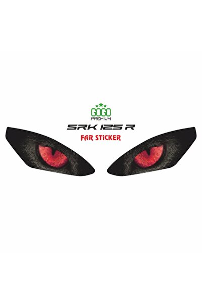 gogo premium RKS SRK 125 R 2023 - 2025 UYUMLU FAR STİCKER KIRMIZI