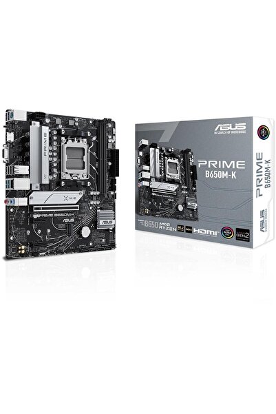 ASUS Prime B650M-K 6400mhz(OC) RGB M.2 AM5 mATX DDR5 Anakart