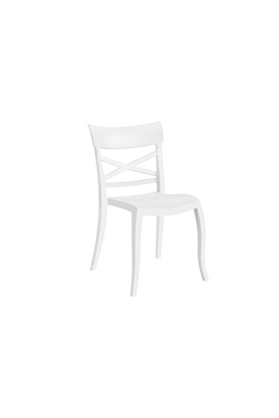 Papatya Xsera Sandalye Beyaz Mutfak Sandalyesi Kolçaksız