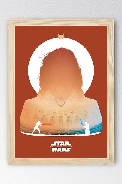 Saturn Star Wars Framed Painting - Space Wars Fim Poster Painting