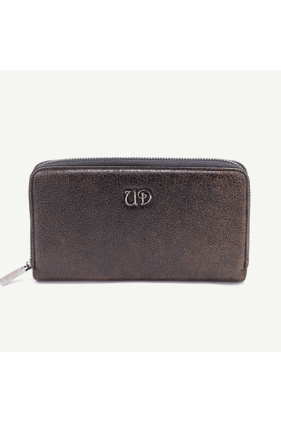 Uderra Leather Uderra Women's Genuine Leather Dark Brown-Black Wallet - S1Kc0209