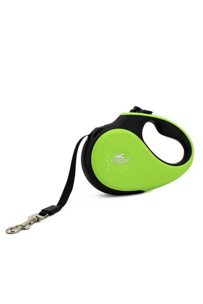 Doggie طوق سفر أوتوماتيكي من سلسلة Soft Series باللون الأخضر 25 كجم / 5 متر