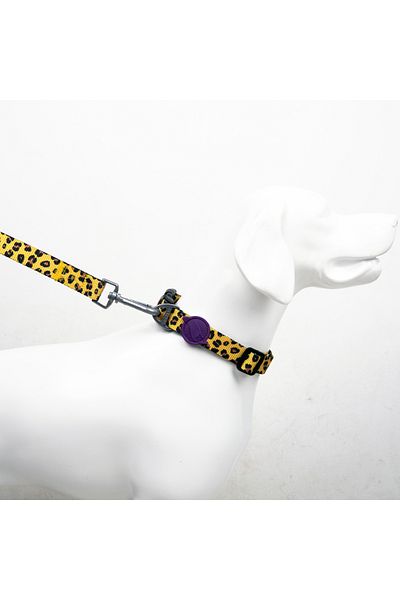 Tailpetz Leopard Neck Collars Adjustable Durable and Comfortable Dog Pattern Collar