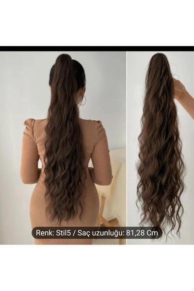 Handmade Su Dalgalı Pençe şeklinde at kuyruğu saç uzantısı, Isıya dayanıklı s...
