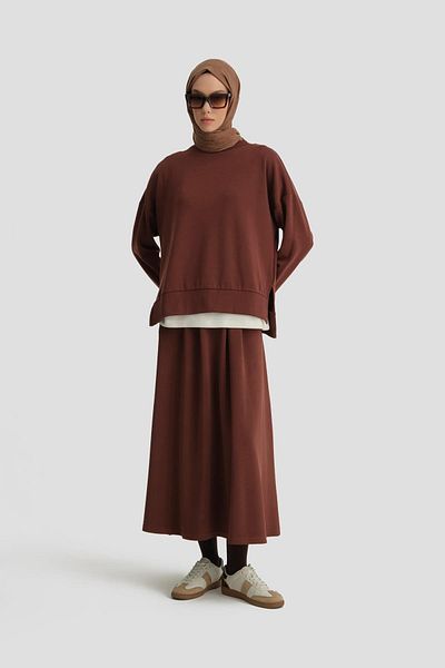 Armine Red Brown Skirt - Model 24Kd6812